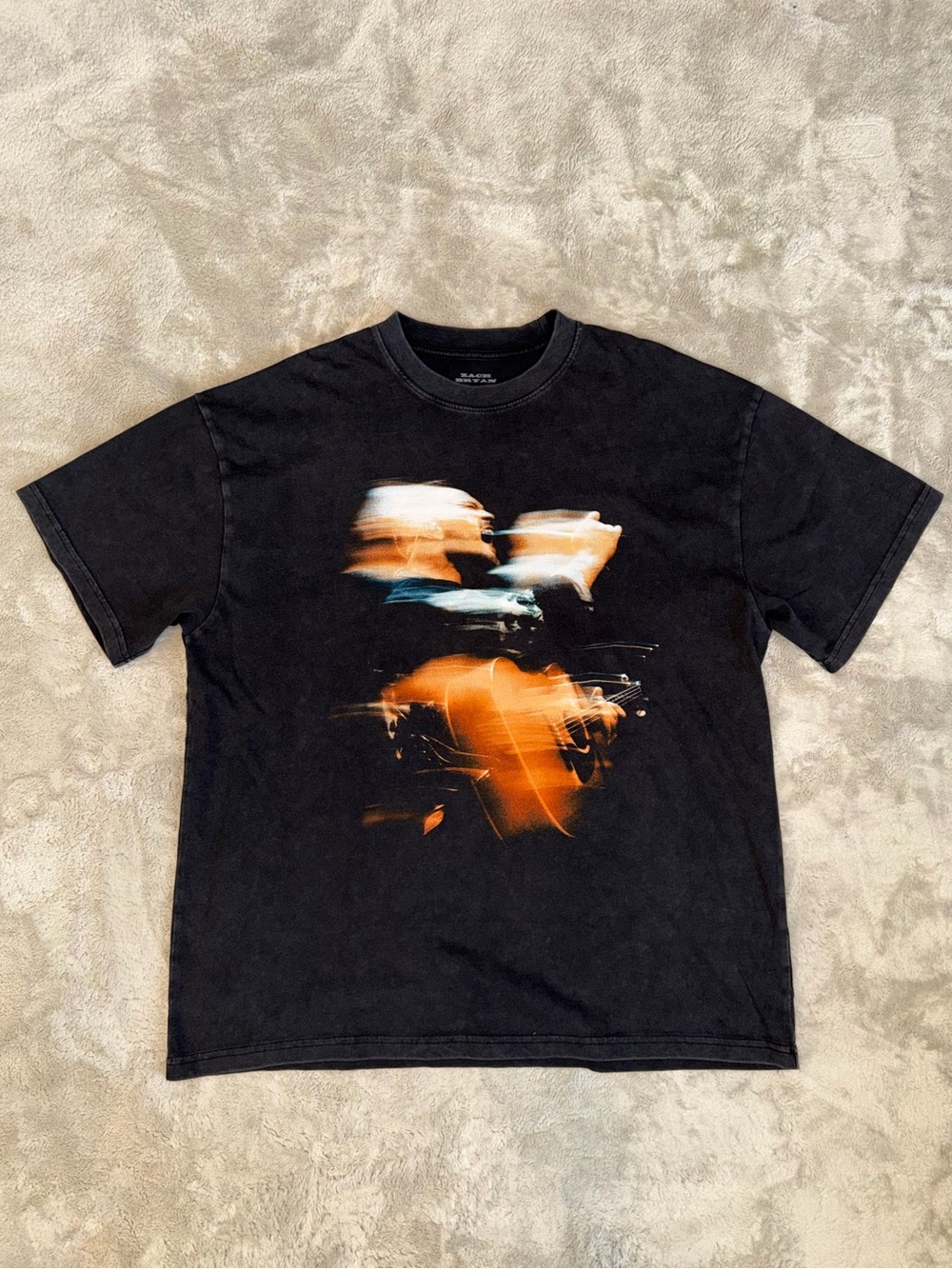 Zach Bryan Quittin Time Tour T Shirt Men’s Large In Vintage Washed Black